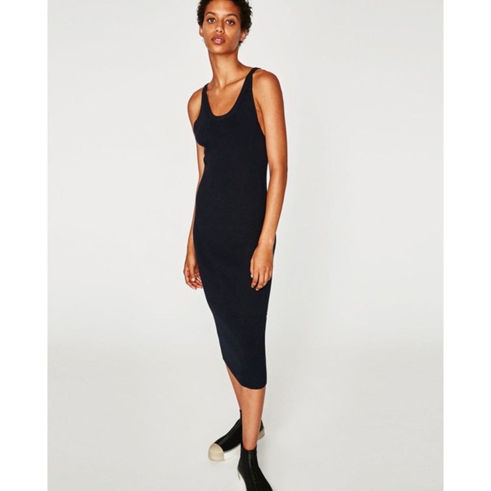 NWOT Zara Ribbed Dress With Thin Straps